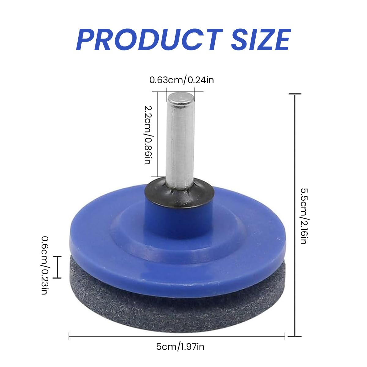 Serplex Lawn Mower Blade Sharpener Kit 3 pcs 58x63 mm with Double Layer Corundum | Universal for Power Drills