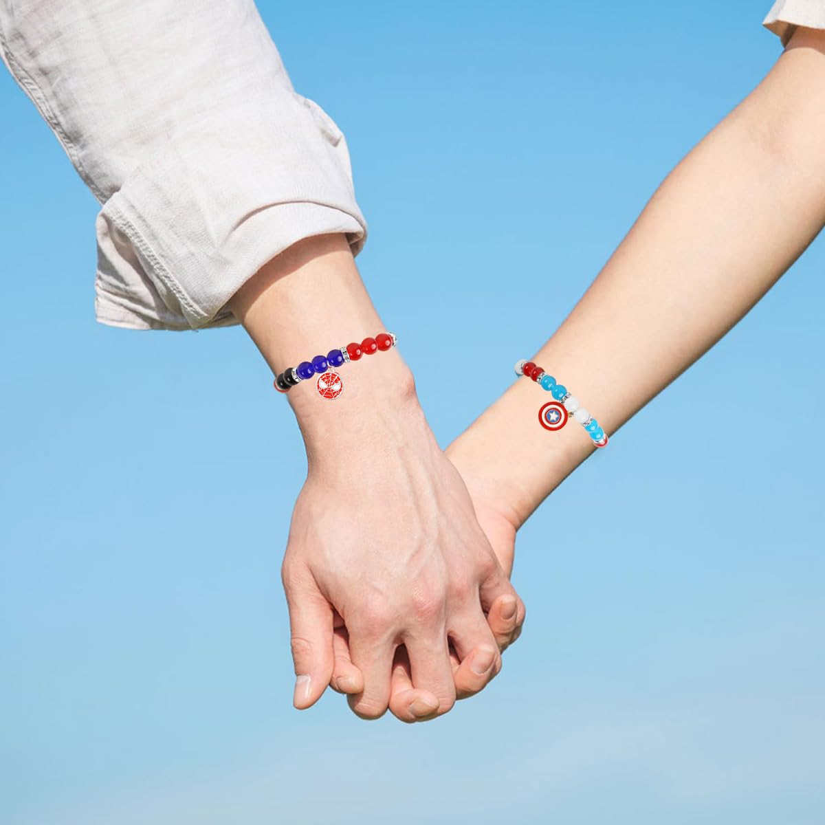 SANNIDHI Friendship Bracelet for Girls featuring Magnetic Heart Charm with 8mm Opal Beads | Kawaii Hello Kitty Gift for Friends