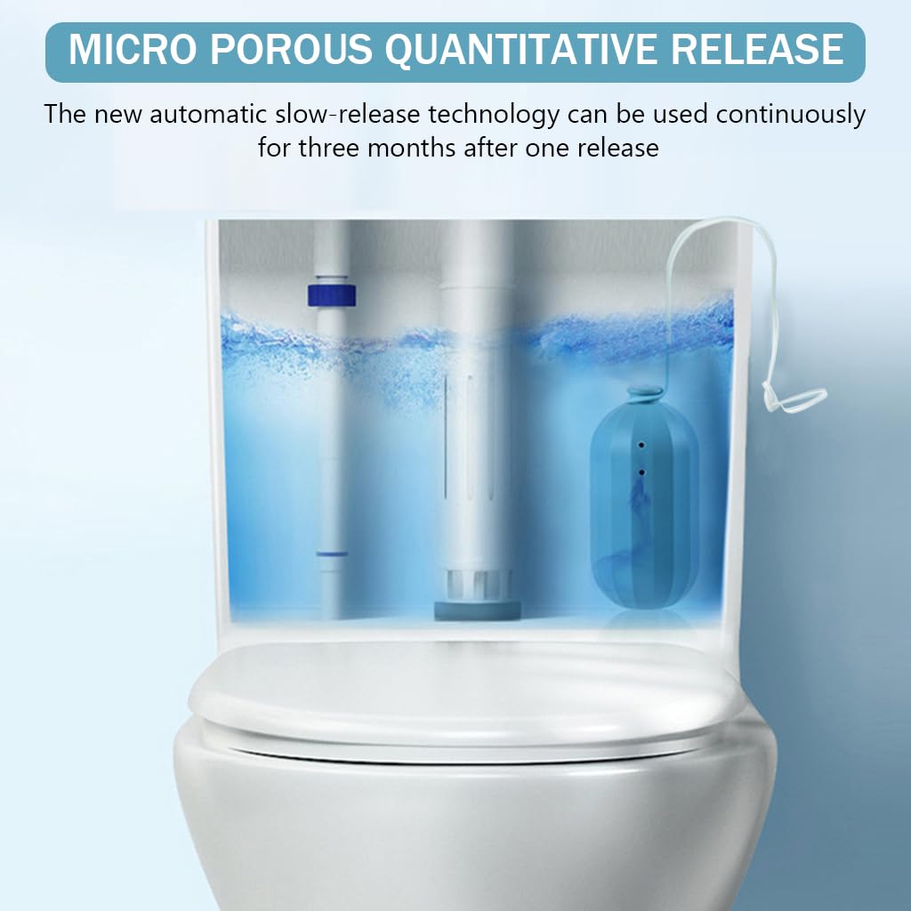 HASTHIP Automatic Toilet Bowl Cleaner for Bathrooms with Water‑Soluble Gel Cartridge Lasting 3 Months | Eco‑Friendly Lanyard Design