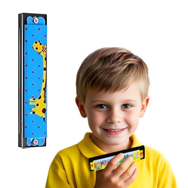 ZIBUYU Mouth Organ for Kids Beginners with 16 Hole Double Row Design and Metal Reeds | Educational Musical Gift