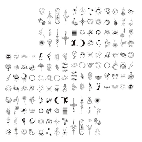 MAYCREATE® 5 Sheet Temporary Tattoo 77 Patterns Tattoo Sticker, Sweatproof Realistic Stickers for Kids & Adults, 2-Week Temporary Tattoo Stickers Party Decorative for Hands, Face, Body