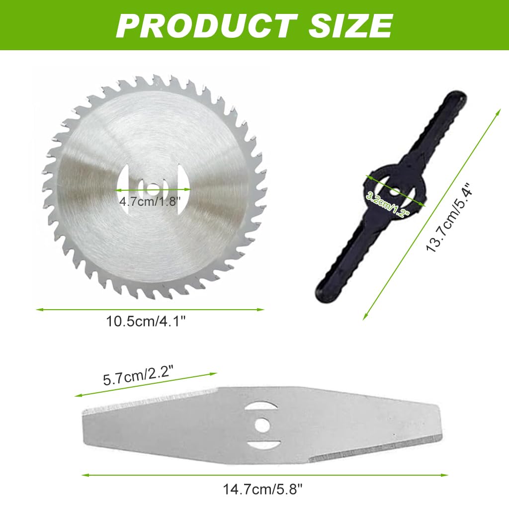 HASTHIP® Grass Trimmer Blades Heads Replacements 15cm Dia Alloy Blades, 6 inches Round Blade, 5Pcs Plastic Blades