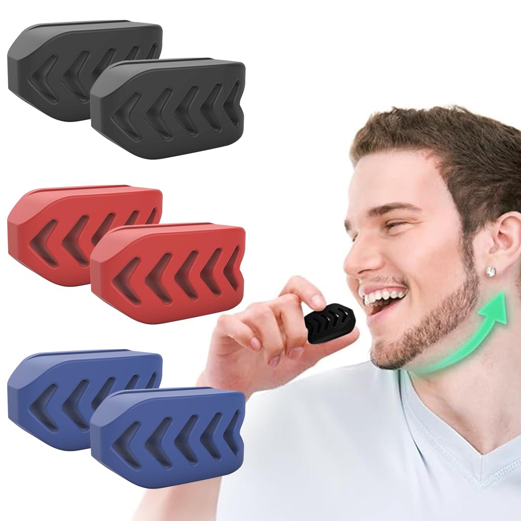 Proberos Jaw Exerciser 6pcs for Men and Women with 40 50 60lbs Resistance Silicone | Includes Storage Case