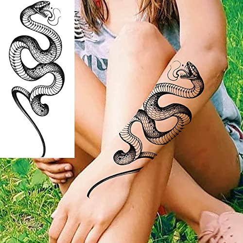 MAYCREATE® 35 Sheets Temporary Tattoo Sticker For Men Black Tatto Sticker Beast on Arm Waterproof Large Tattoo Stickers Assorted Tatto Sticker