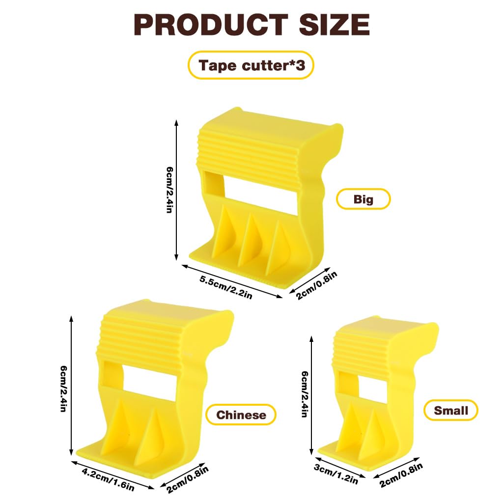 OFIFO Tape Dispenser Cutters for Painting and DIY Crafts with Sharp Cutting Edge | 3 Pack for 1 1.5 and 2 in Masking Tape