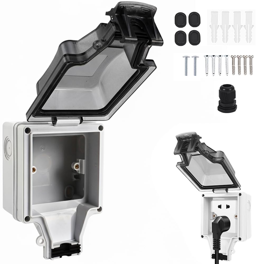 Serplex Electrical Box Cover for Outdoor and Indoor Use featuring Flip Up Lid and IP66 Waterproof 86x86mm | ABS Copper Construction