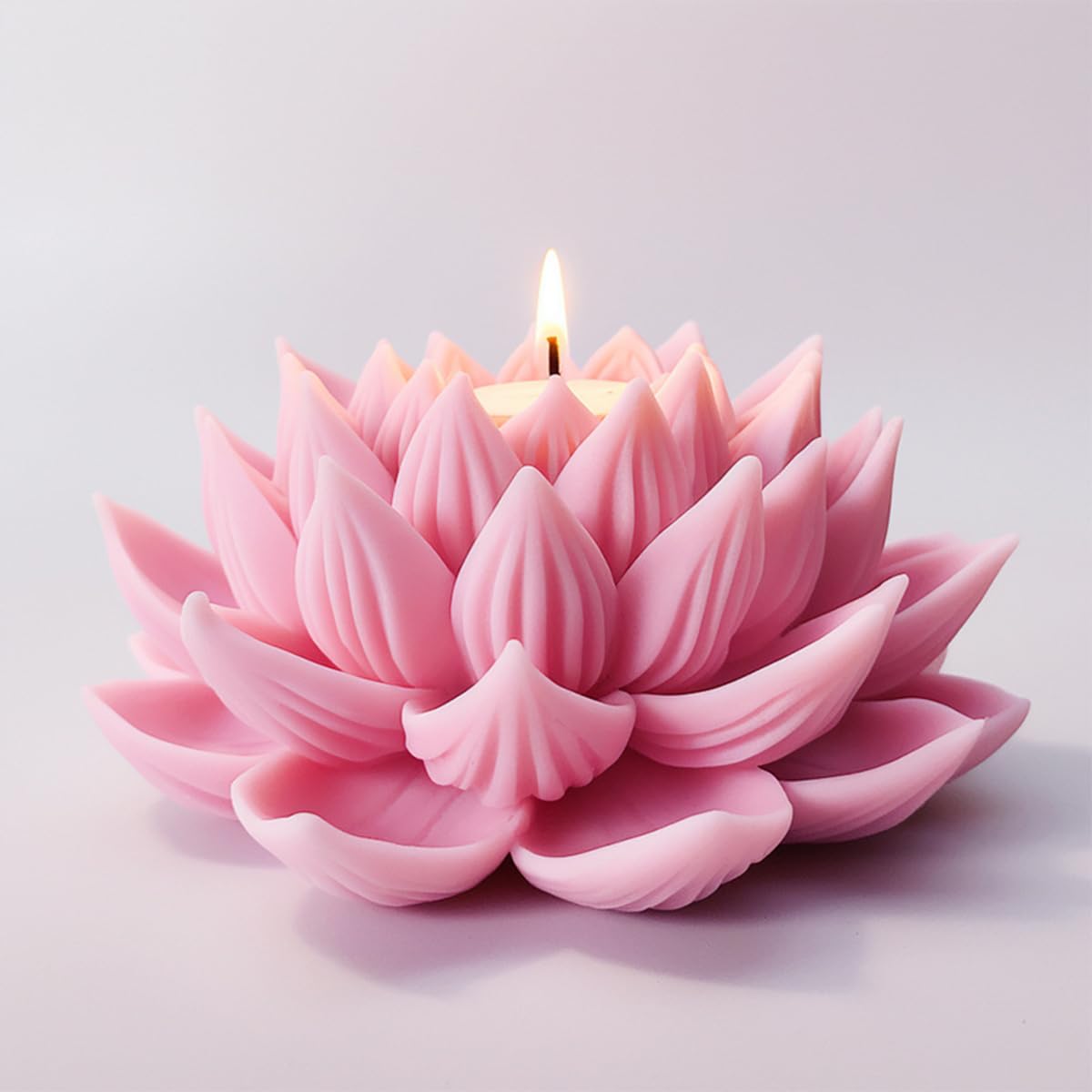 Supvox Lotus Resin Silicone Mold for DIY Candles and Soap with 3.74×1.65 in Size | Food Grade Flexible Material