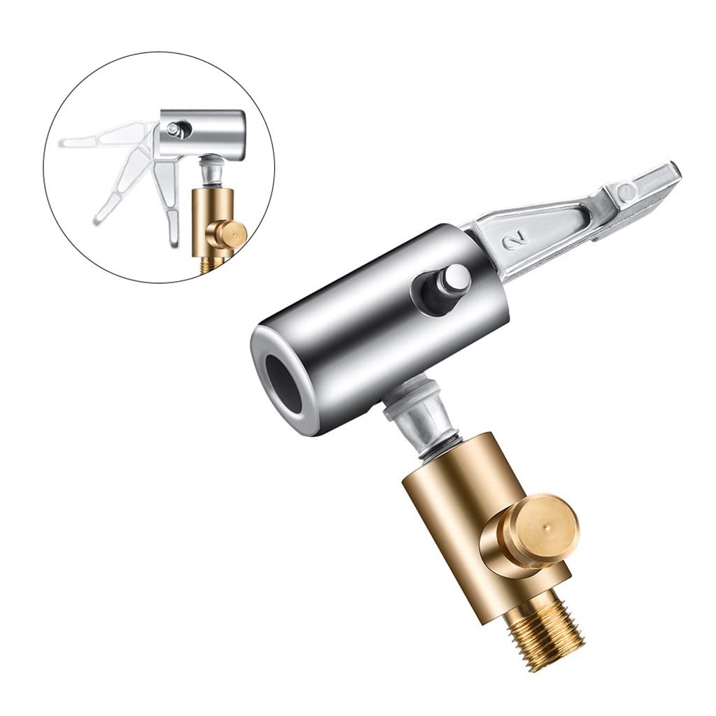 ZIBUYU Universal Air Pump Nozzle for Car Tire Inflation with Lock On Chuck and Brass Valve | 3 pcs Replacement Set