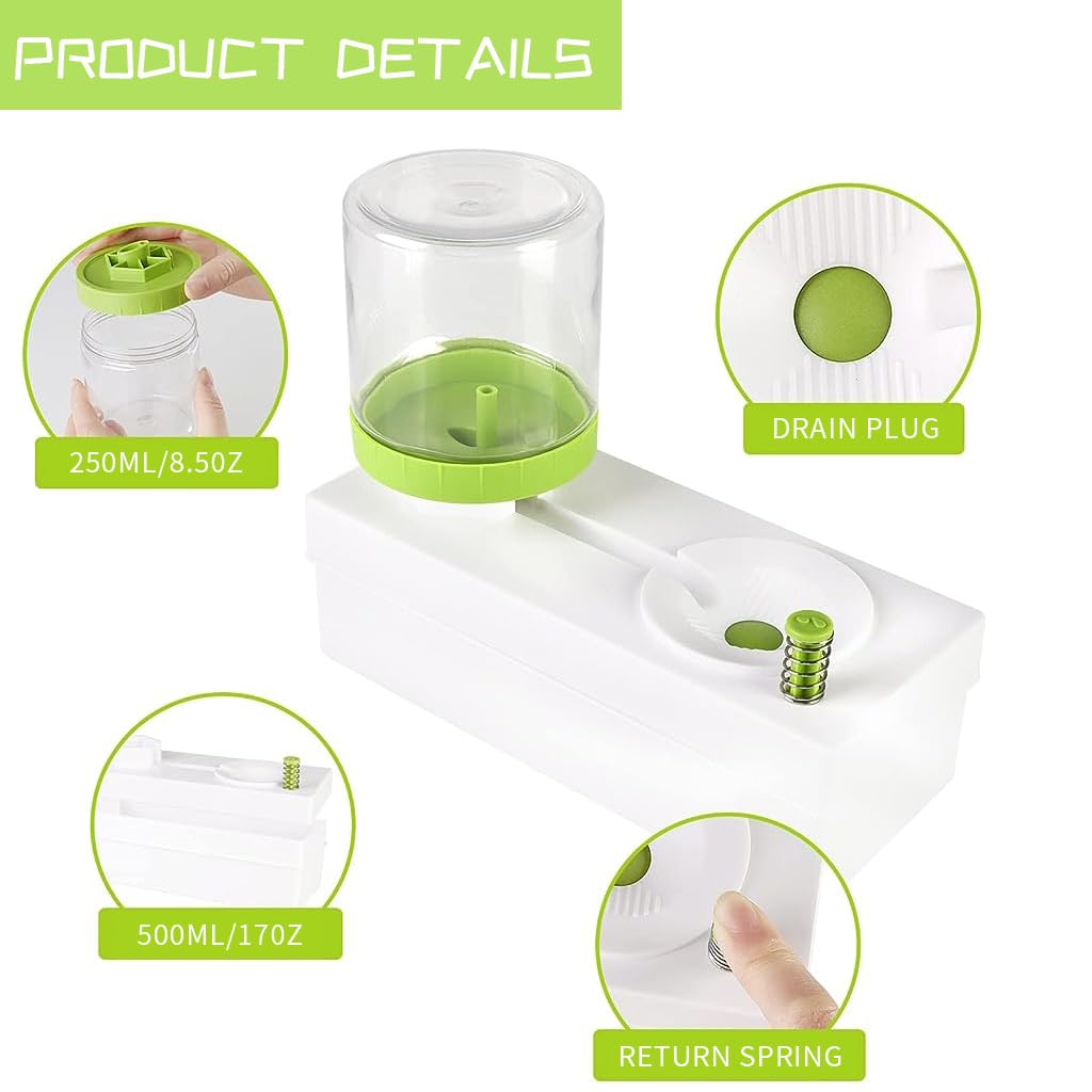 HASTHIP Paint Brush Cleaner for Artists with 250 ml Water Tank and Flushing Button | Plastic Rinser