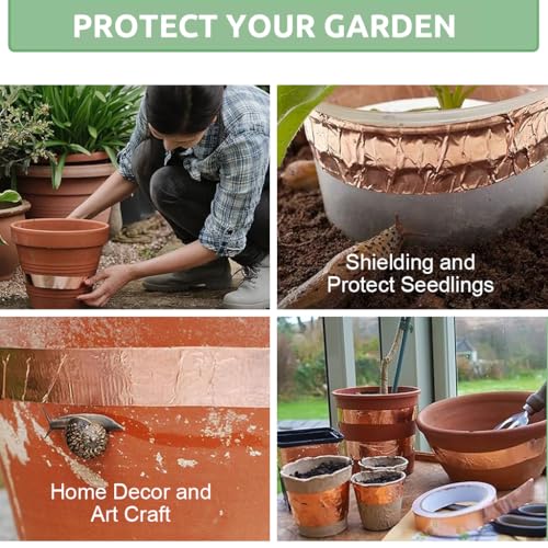 HASTHIP® Copper Foil Tape Roll Masking for Wrapping Insulating Wire Cuttable Self-Adhesive Conductive High Temperature Resistant Electromagnetic Shielding (2CMx20M) 2PCS