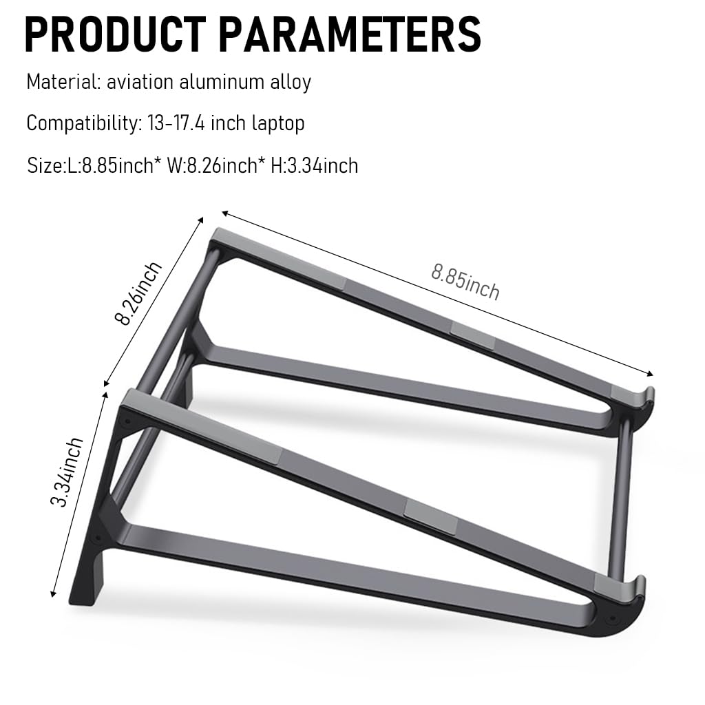 Verilux Laptop Stand for 13–17.4 inch MacBook and Lenovo featuring Anti Slip Aluminium Design
