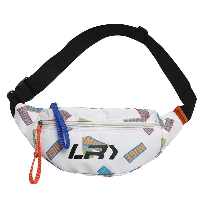 GUSTAVE Waist Bag for Travel and Daily Use with 2 Zipper Pouches and Quick Release Belt | Black Nylon Unisex Crossbody