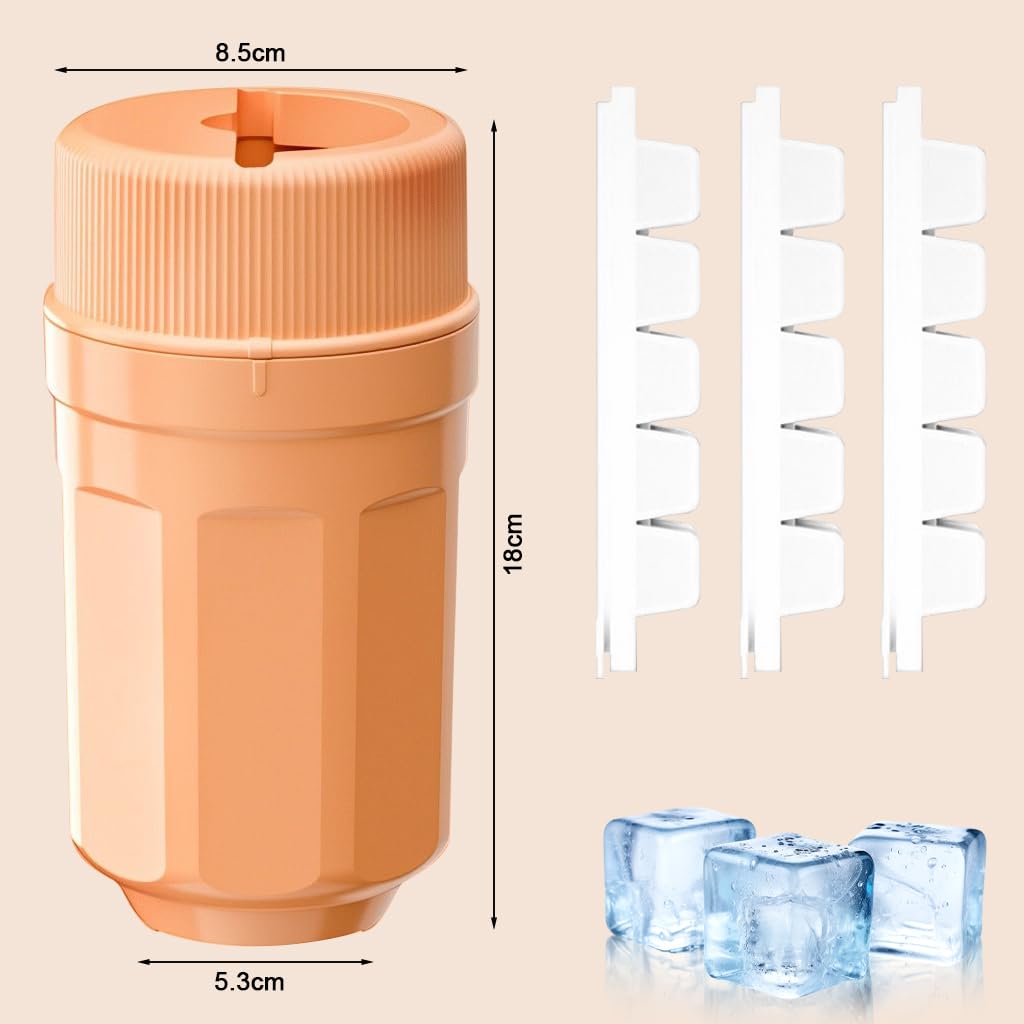 Supvox Ice Cube Tray for Cups and Mugs with 3 No Lid 10 Grid Plates | Food Grade Silicone