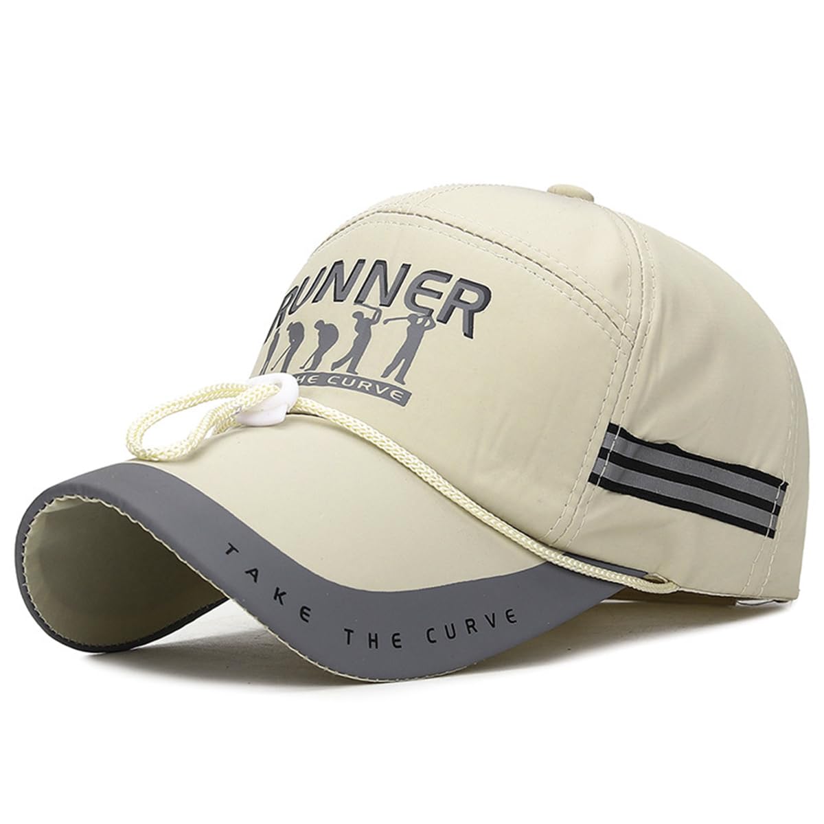 GUSTAVE Sport Baseball Cap for Outdoor Activities with 10.5cm Brim and Chin Cord | UPF50+ Sun Protection Adjustable Fit