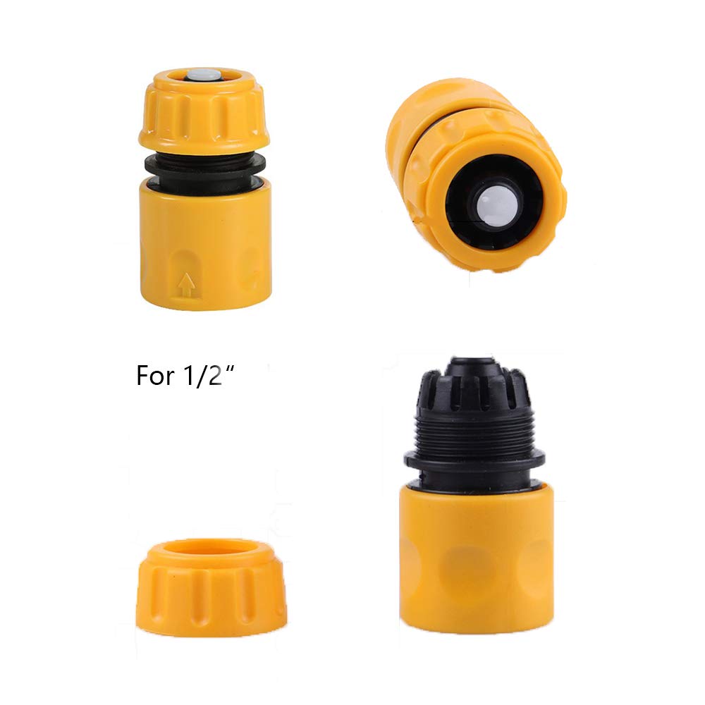 ZIBUYU Hose Quick Connectors for Garden and Car Wash 15PCS with 2 in 1 Faucet Adapter | ABS Fitting Set
