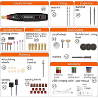 Serplex® Cordless Drill Machine Kit with Accessories 1500Ah USB Rechargeable 6 Speed Adjustable Electric Drill Machine for Grinding, Woodwork, Handcraft Work DIY, Jewelry Making