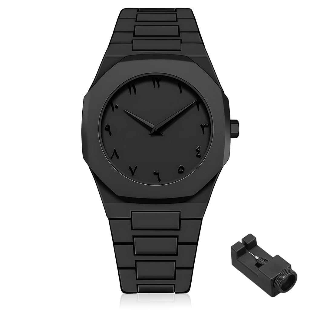 PROBEROS Watch for Men featuring Black Octagonal Case and Analog Mechanism | Gift Box Set