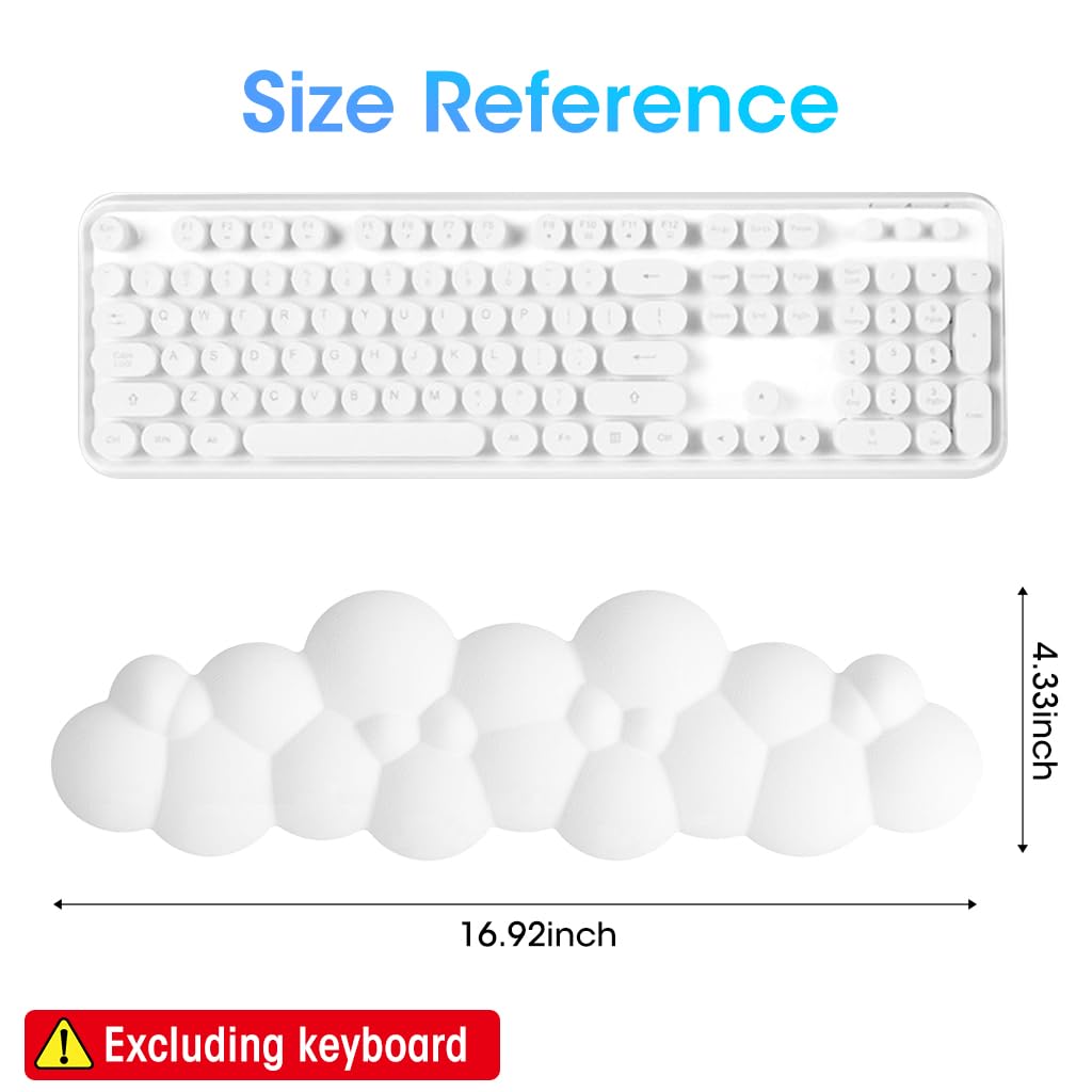 ZORBES Keyboard Cloud Wrist Rest for Typing Pain Relief with PU Memory Foam and Non Slip Base
