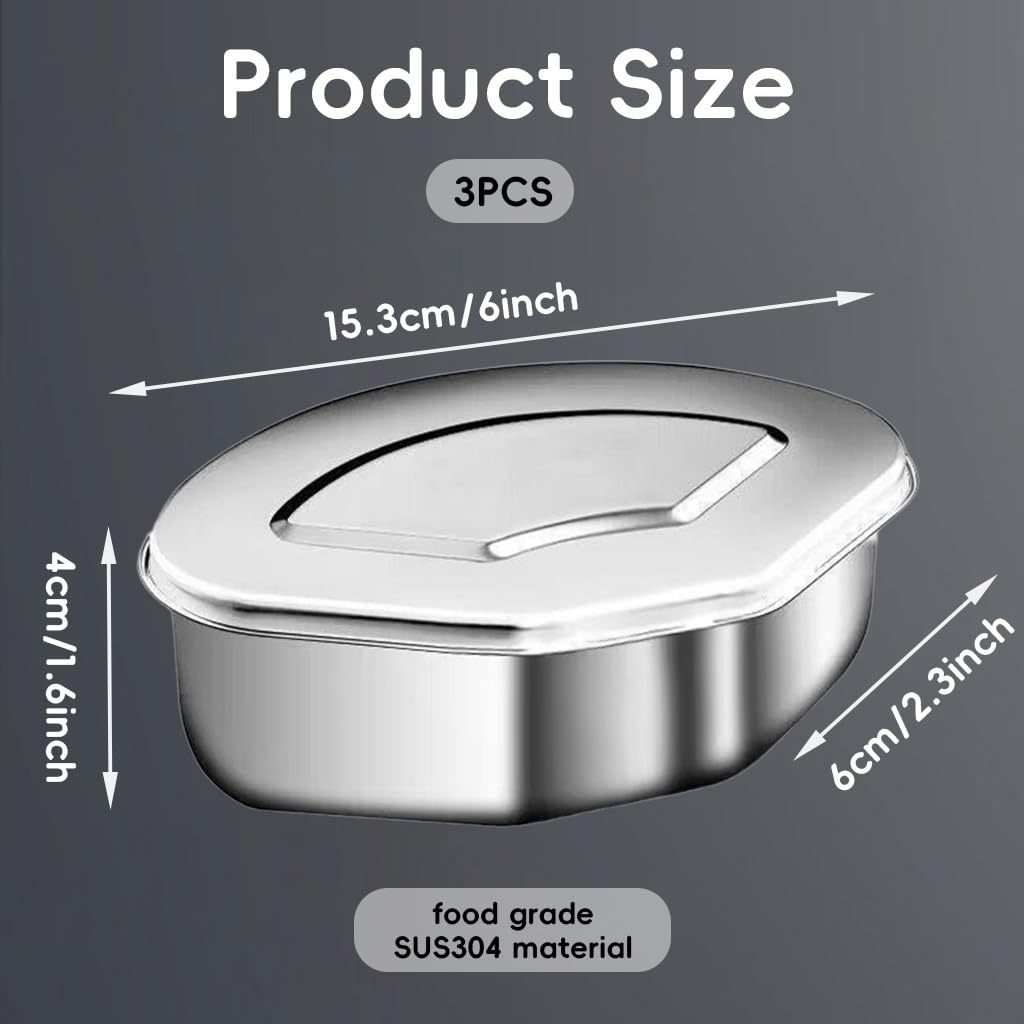 Supvox Steamer Baskets Set for Small Portion Cooking with Contoured Lids | 3pcs 304 Stainless Steel