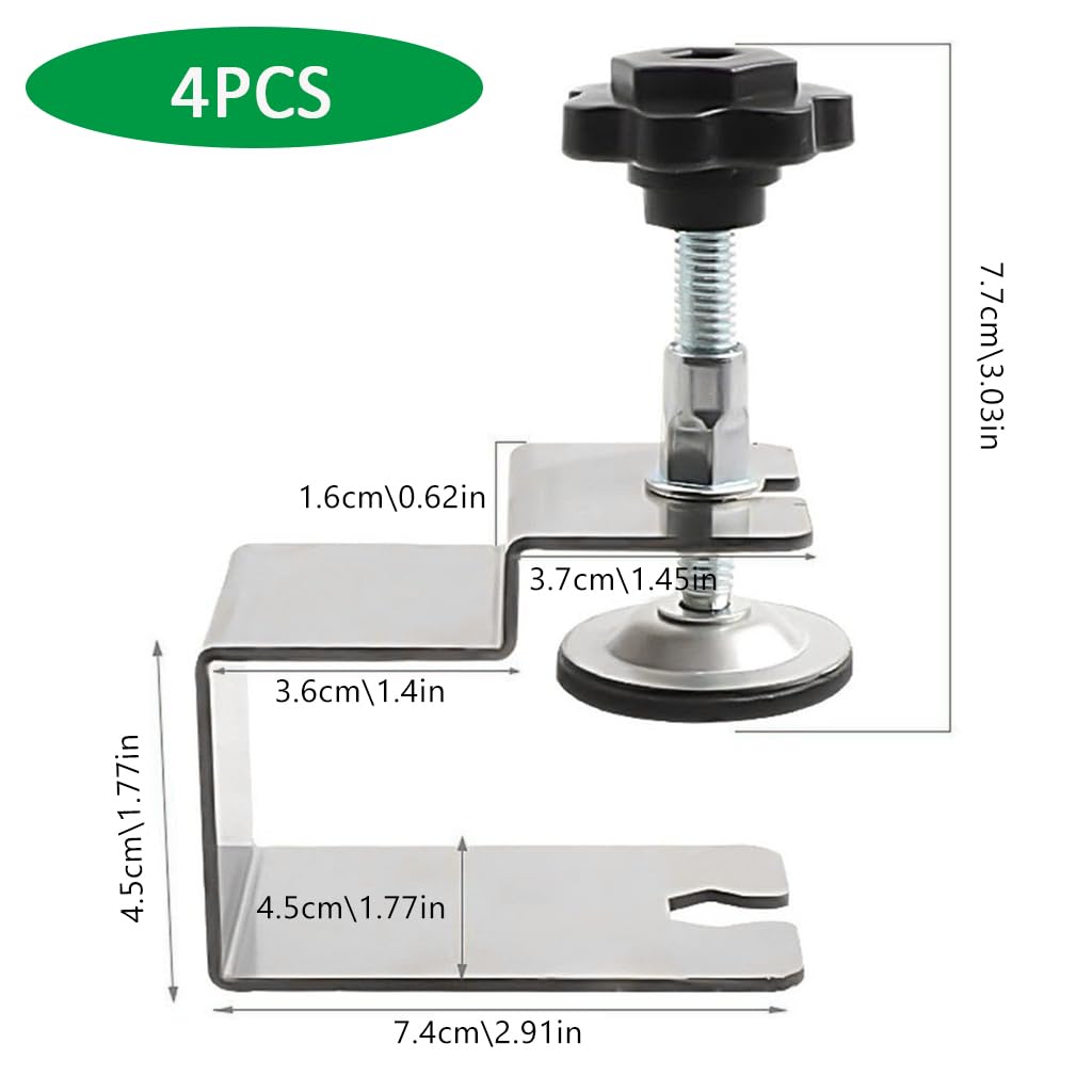 Serplex C Shaped Clamps 4Pcs for Woodworking and Metalworking featuring Screw Mechanism