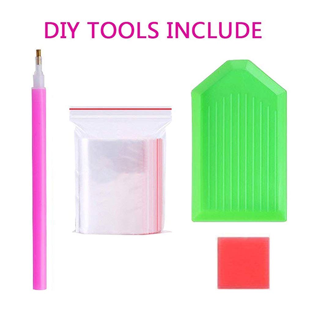 HASTHIP 5D Diamond Painting Kit for Adults with HD Canvas and Super Flash Diamonds 11.8x15.8In | Full Drill Rhinestone Art Set