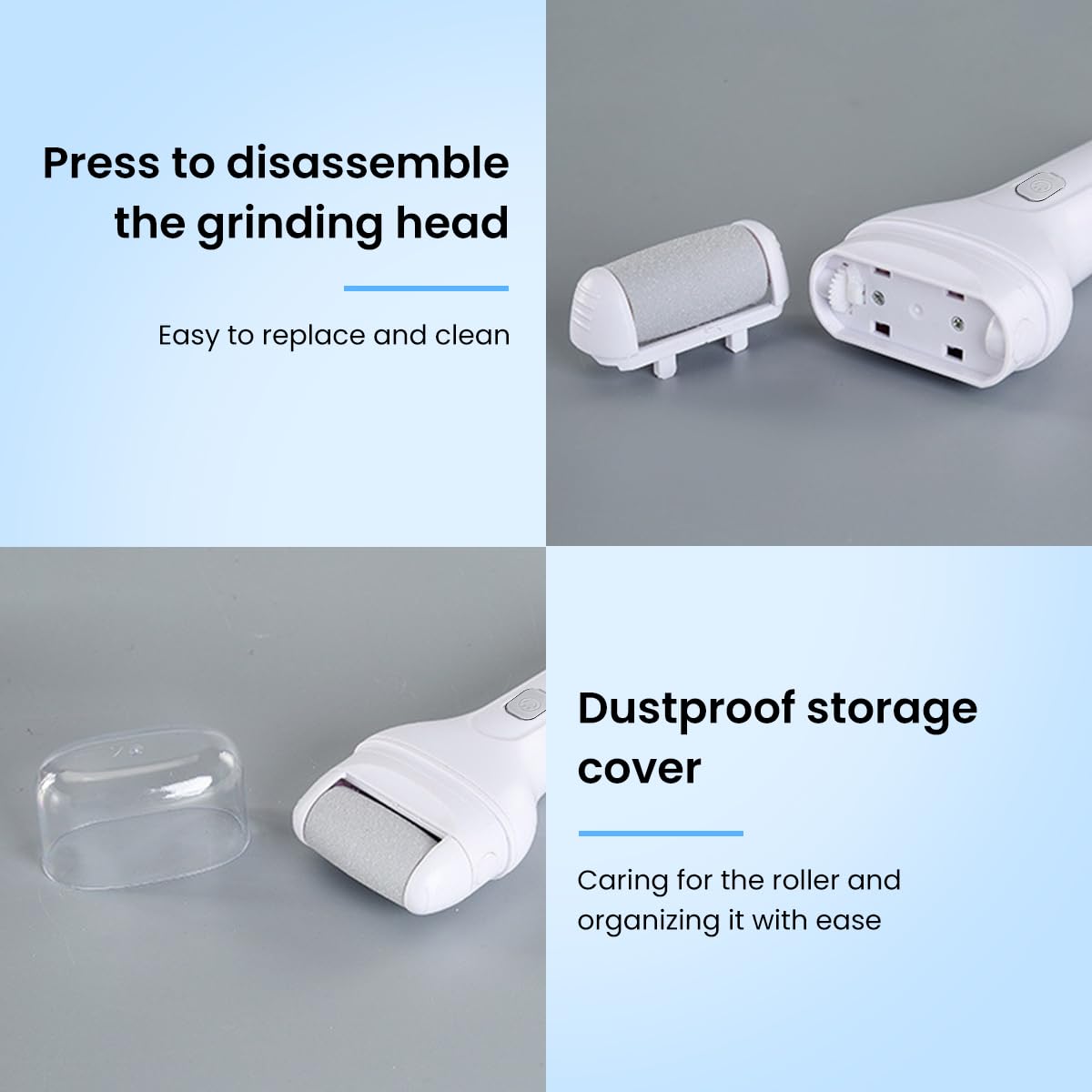 ZIBUYU Foot Scrubber for Callus Removal with 3 Rollers Rechargeable Pedicure Machine | Spa Care