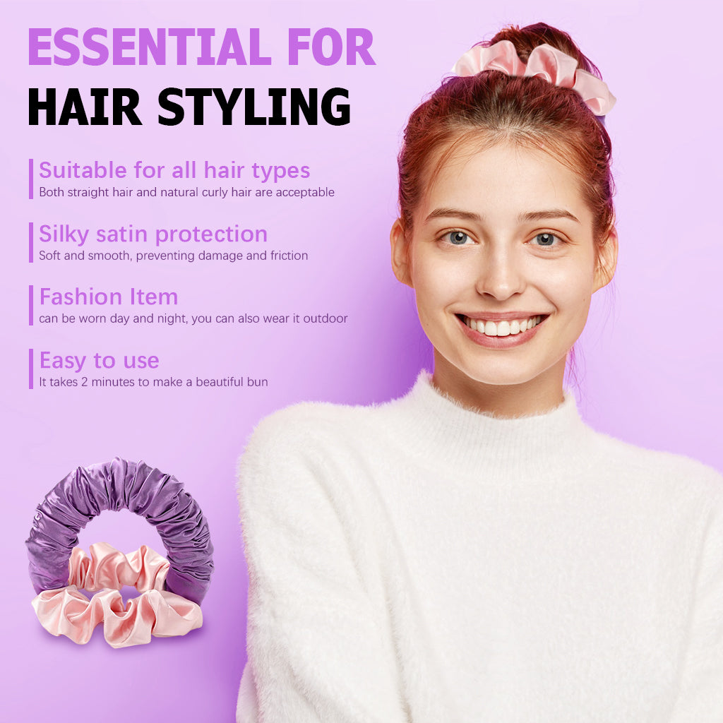 MAYCREATE Heatless Hair Curler, Heatless Curling Scrunchie, No Heat Headband Curler Heatless Hair Curler Rod to Sleep in Overnight Soft Sleep Scrunchie for Women Long Thick Hair