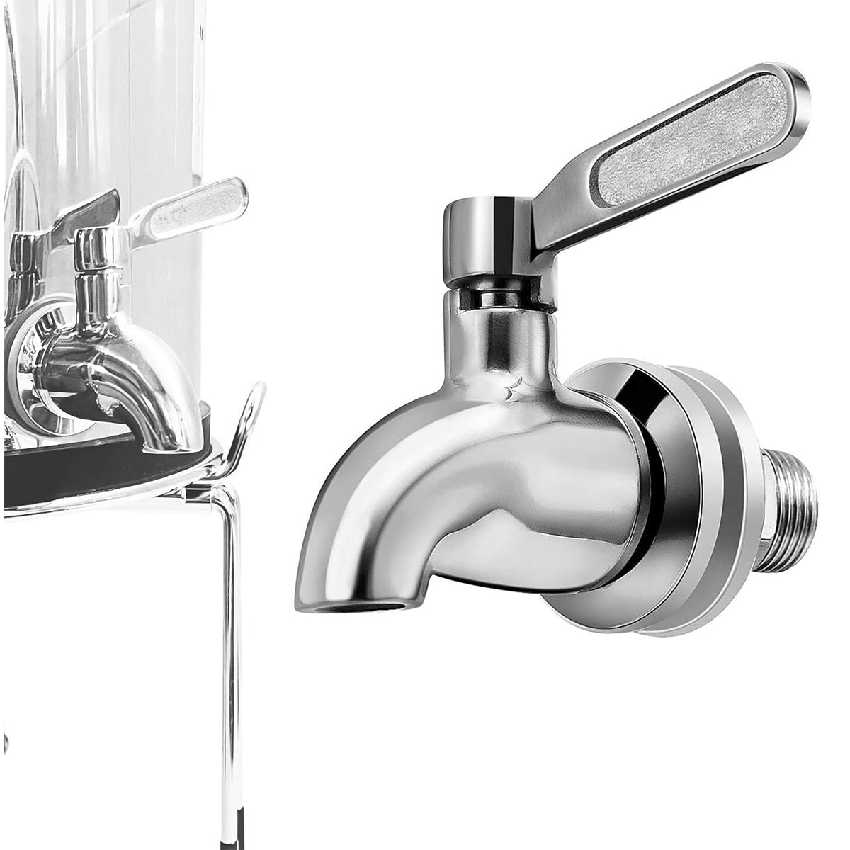HASTHIP Beverage Dispenser Spigot  304 Stainless Steel Beer Juice Faucet Tap with Wrench Tool Food Grade Removable Reuseable Spigot for Beverage Dispensers, Wine Barrels, Jars, Drink Containters