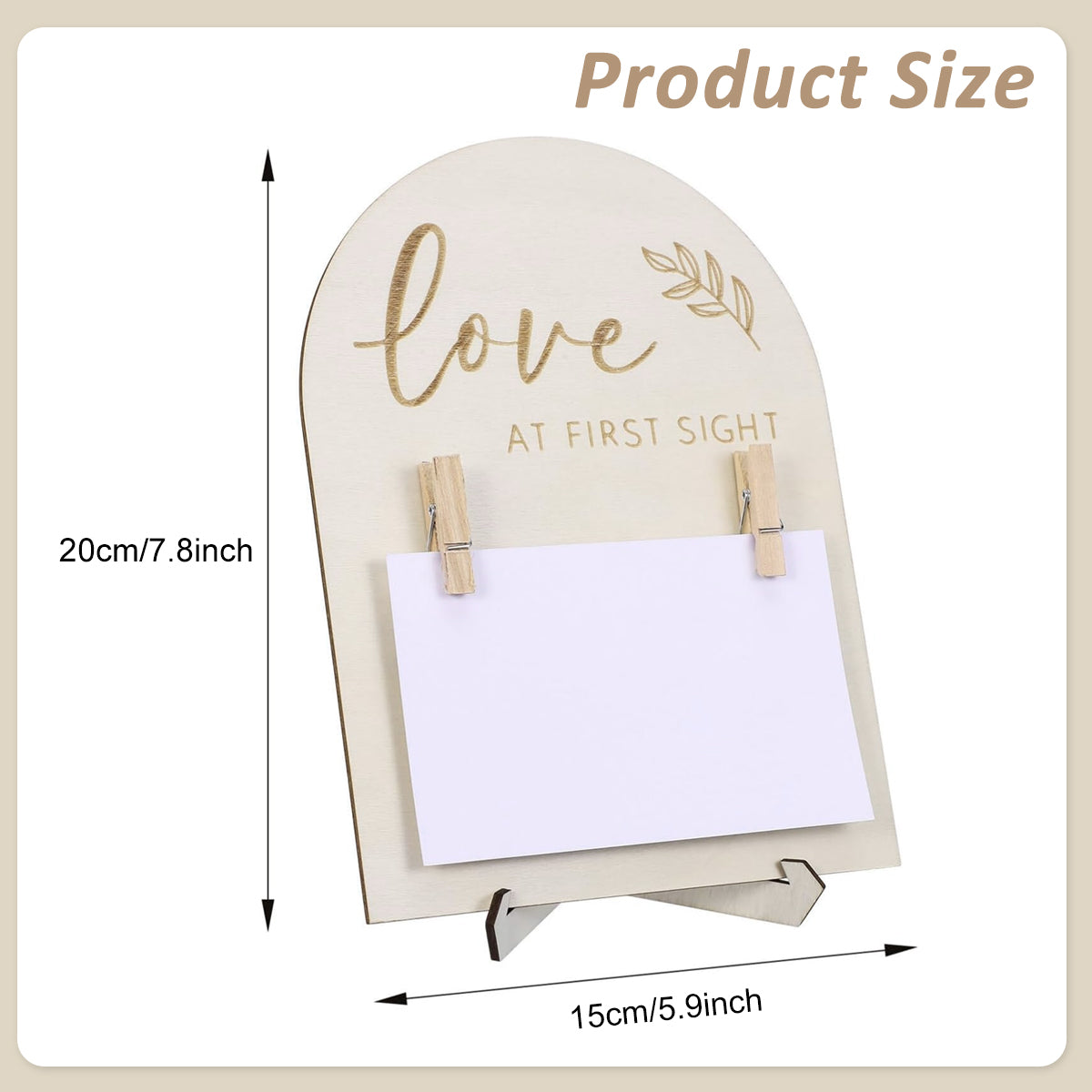 SNOWIE SOFT Baby Ultrasound Picture Frame Desk Baby Photo Frames Display Wooden Frame, with Ink Pad, Marker Pen, Wooden Clips, Creative Sonogram Photo Frame Gift for New Mother Shower Gift