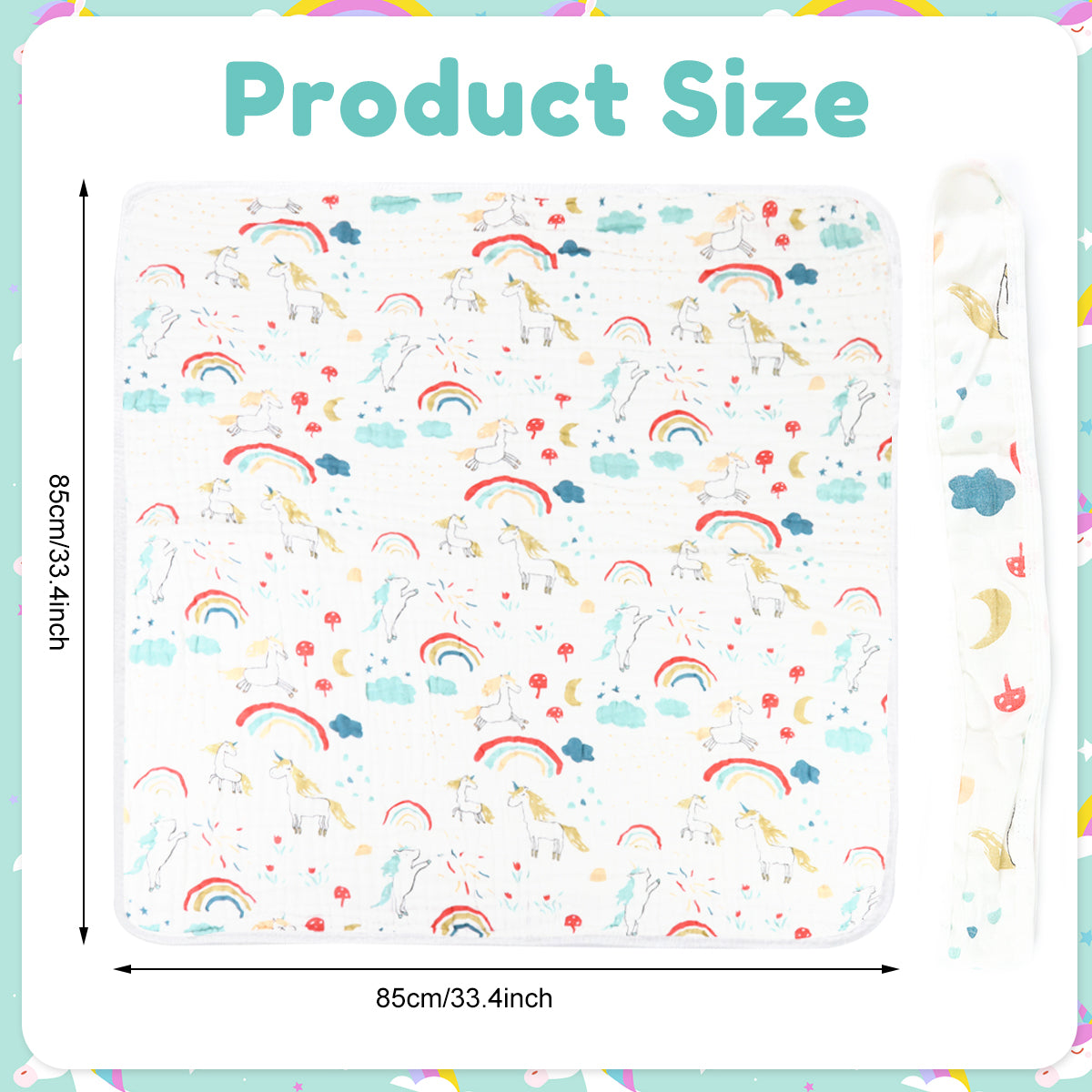 SNOWIE SOFT Baby Infant Bath Wrap Hooded New Born Wrap Ultra Soft Cotton Baby Swaddle Absorbent Baby Bath Wrap Bath Towel Cute Cartoon Baby Swaddle Bath Towel Shower Gift for Baby Girls Boys, 90x90cm