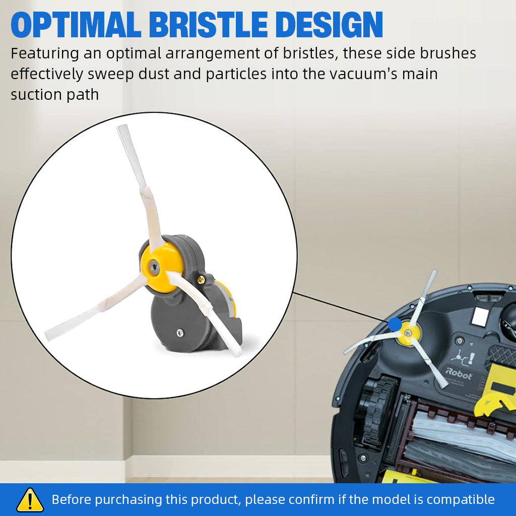 HASTHIP Compatible with iRobot Roomba Replacement Side Brushes for Roomba 500/600/700 Series Universal Side Brushes for 760 770 614 645 650 655 665 671 675 690 692 694 560 595 Models, Pack of 4