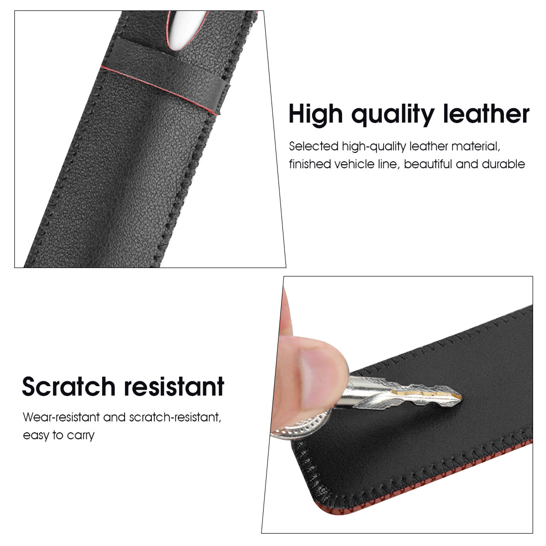 ZORBES Leather Pencil Cover for Apple Pencil 1st/2nd Generation, 9in Stylus Pen Cover, Apple Pencil Sleeve-Black