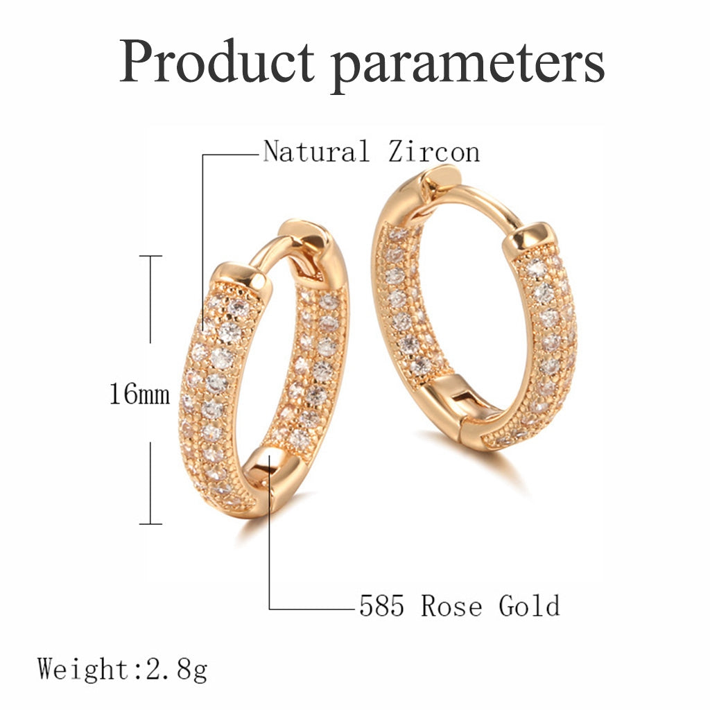 SANNIDHI Hoop Earrings for Women Stylish Latest Shiny Rose Gold Earrings Round Eardrops Earring Jewelry for Women & Girls Hoop Earring Gift for Girlfriend, Wife (16mm) - 1 Pair