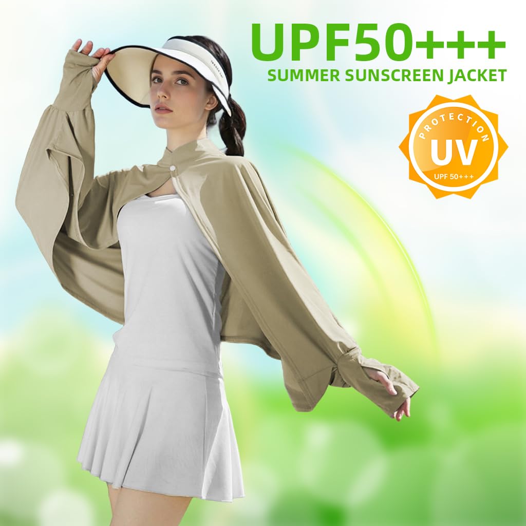 SANNIDHI Sun Protection Shawl for Women with UPF 50+ Ice Silk Fabric | Extended Hand Coverage