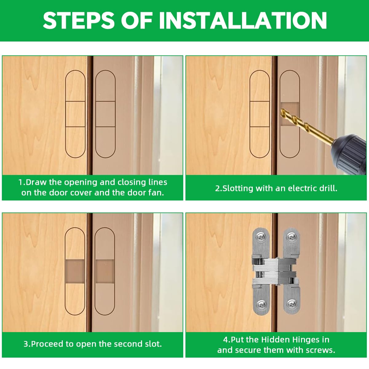 Serplex Hidden Door Hinges for 20mm Doors with 10KG Support and Quiet Concealed Design