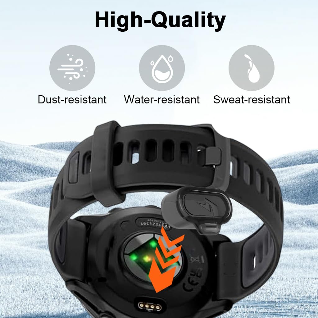 ZORBES Charger Port Protector for Garmin Fenix Series featuring Anti-Lost Fit | 10 Pack Silicone Dust Plug