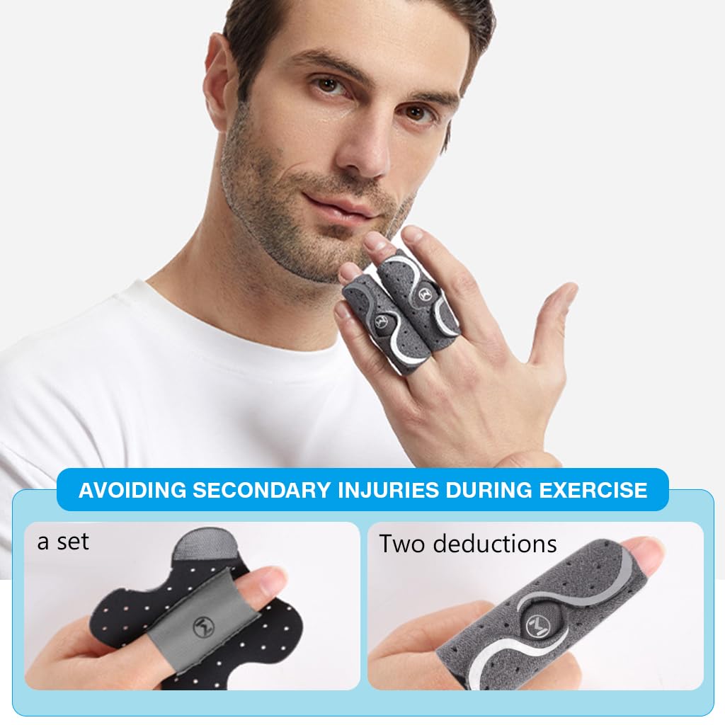 Proberos Finger Sleeve for Basketball and Volleyball with Adjustable Compression and Spring Support | Breathable Protective Fit