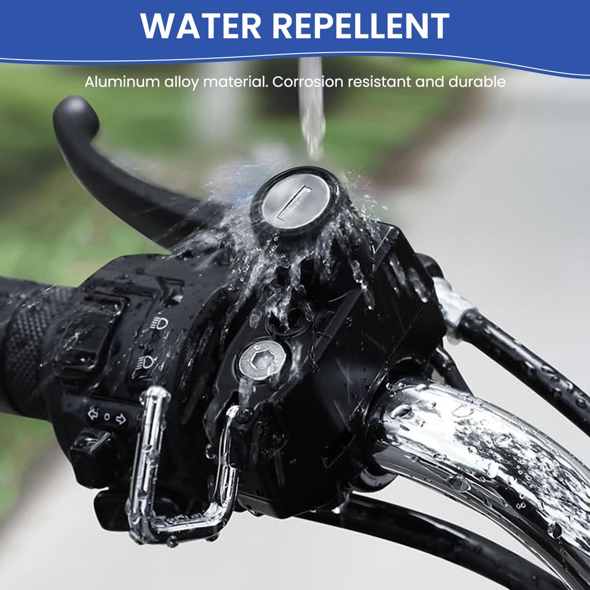 STHIRA Helmet Lock for Bike Handlebar 22–24mm with Aluminum Alloy Body and 2 Keys | Rustproof Anti Theft Security 2PCS