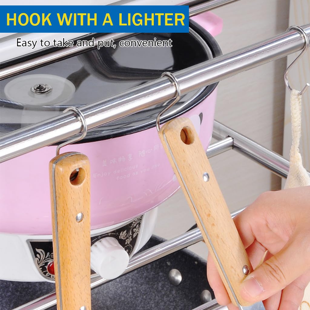 Supvox Tabletop Pan Organizer Rack for Kitchen Countertop with 5 Tiers and Wheels | Stainless Steel Space Saving Holder for Pots and Pans