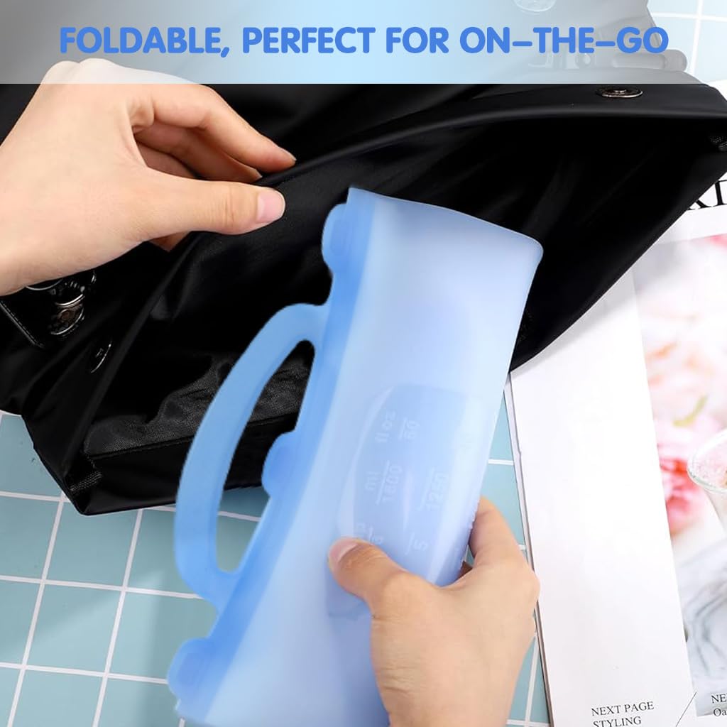 Supvox Silicone Food Container Bag 1500ml for Storage and Freezer Use with Leak Proof Zip Lock | BPA Free Heat Resistant Design with Portable Handle