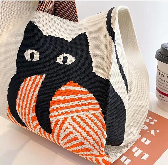 Zibuyu Wristlet Bag for Women featuring Tulips Floral Knit and Soft Polyester Fabric 20x35cm