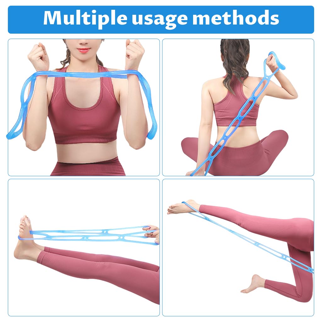 Proberos 7 Loop Resistance Bands for Stretching and Yoga featuring TPE Material | Home Workout Fitness Equipment