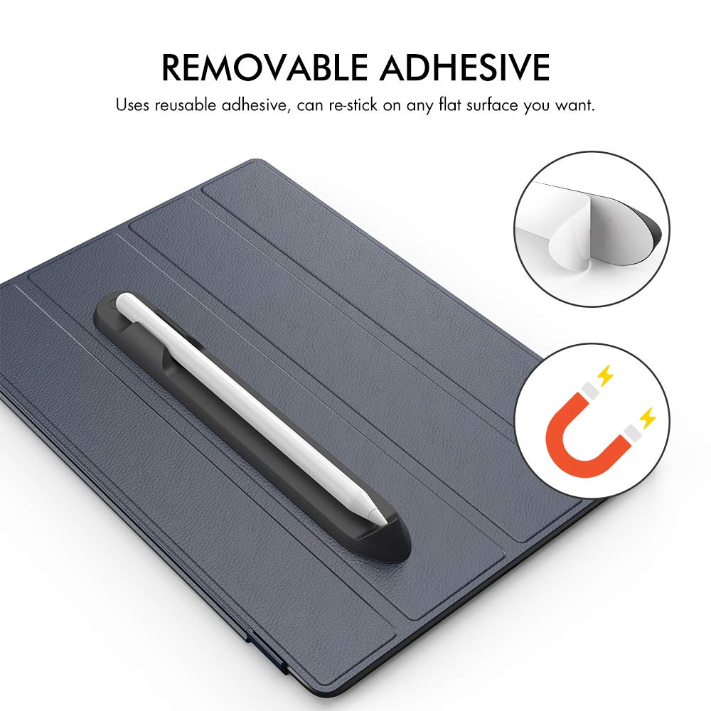 ZORBES Stylus Pen Holder for Apple Pencil 1st & 2nd Gen featuring Strong Magnetic Silicone Attachment