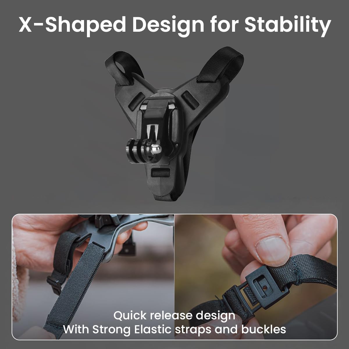 STHIRA Helmet Mount for Mobile Camera with 360 Degree Rotation and Quick Release Grip | Includes J Hook Adapter Screw and Phone Holder 2PCS