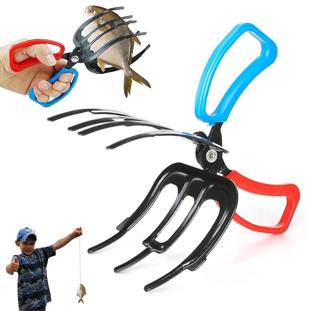 Proberos Fishing Gripper for Secure Catch and Release with Three Row Tong Design | Metal Anti Slip Handle