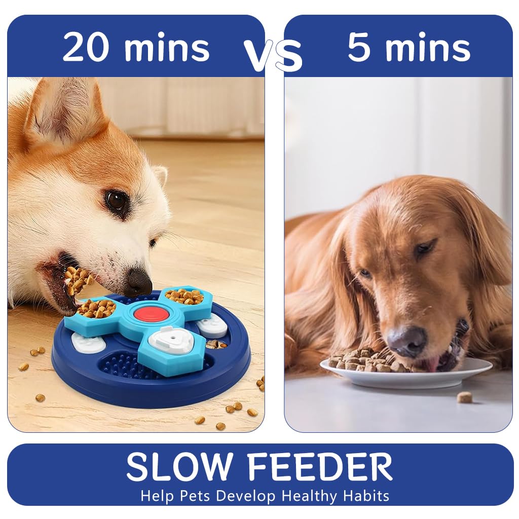 Qpets Dog Toys for Training and Feeding with Interactive Puzzle Feeder | Engages All Dog Sizes