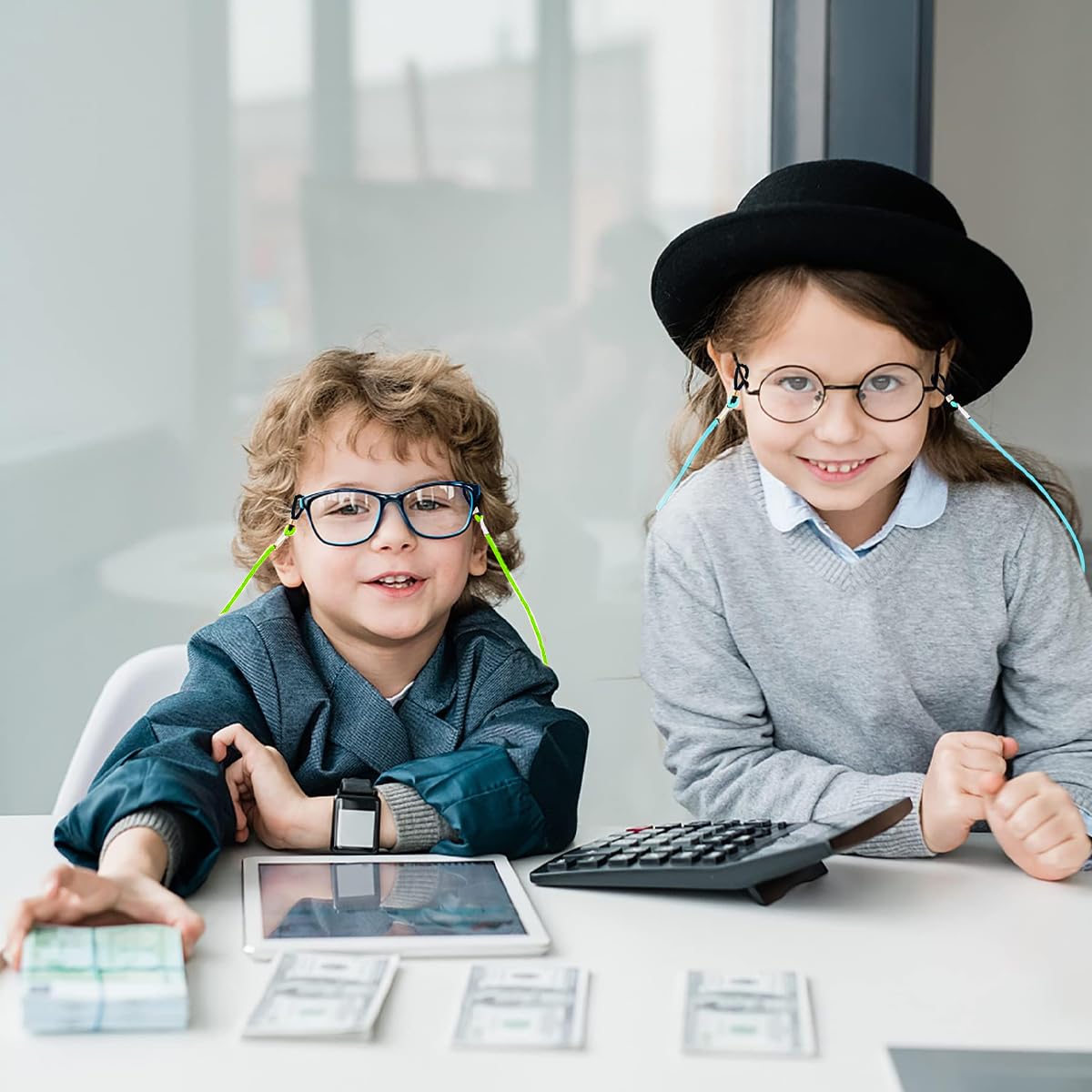 PATPAT Glasses Lanyard for Kids with 9.8 in Adjustable Strap & Cartoon Sliding Buckle | Anti Slip Eyewear Holder