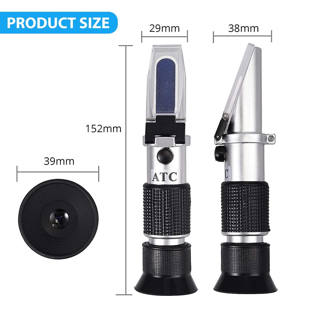 Serplex Honey Refractometer for Honey Moisture Brix and Baume 58–90% with ATC Function | Ideal for Honey and Syrup Testing