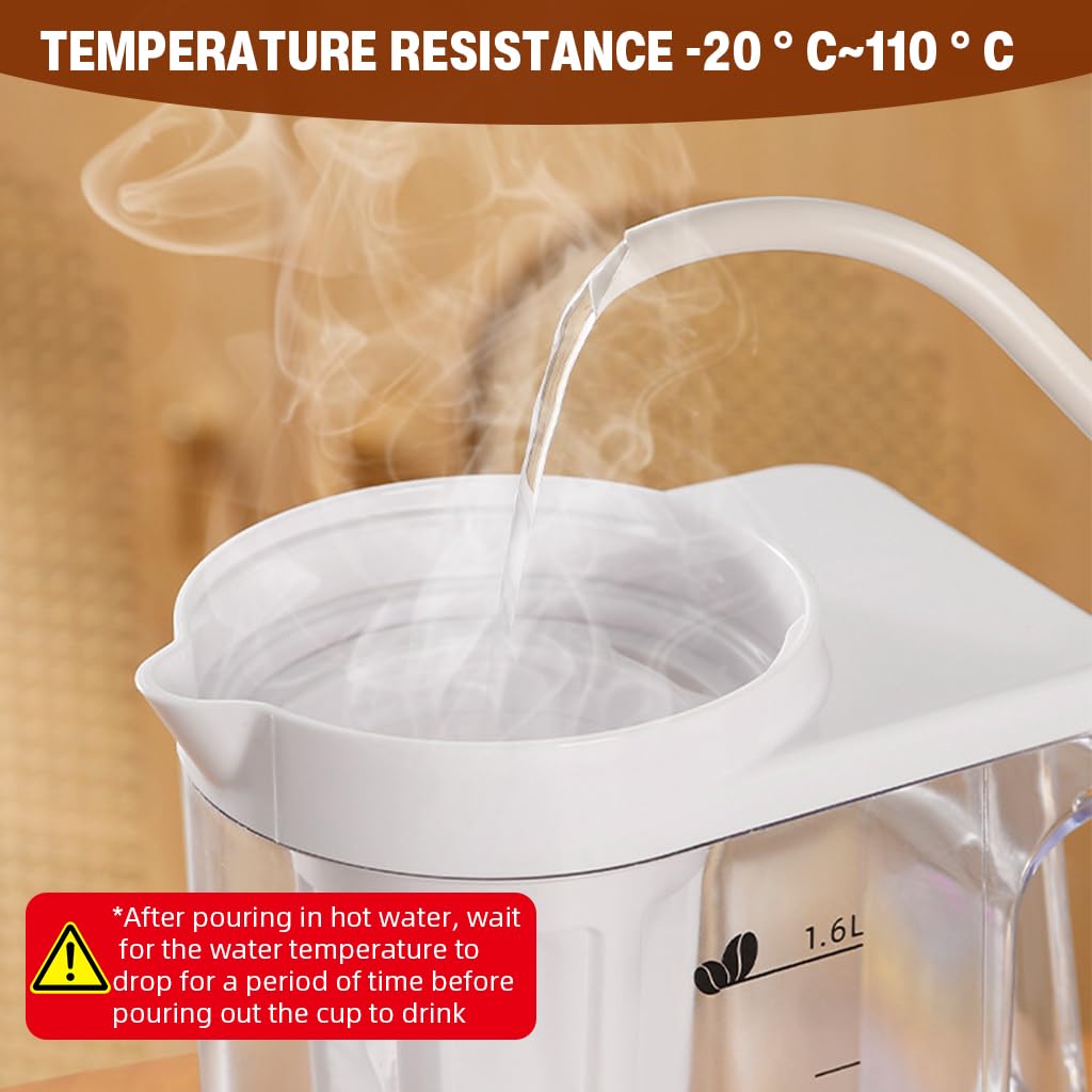 Supvox Cold Brew Coffee Maker 1.6L for Coffee and Tea with Removable Mesh Strainer & Handle