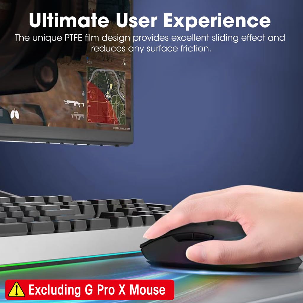 Zeitel Mouse Feet Skates for G Pro X Superlight featuring 0.7mm PTFE film and rounded edges